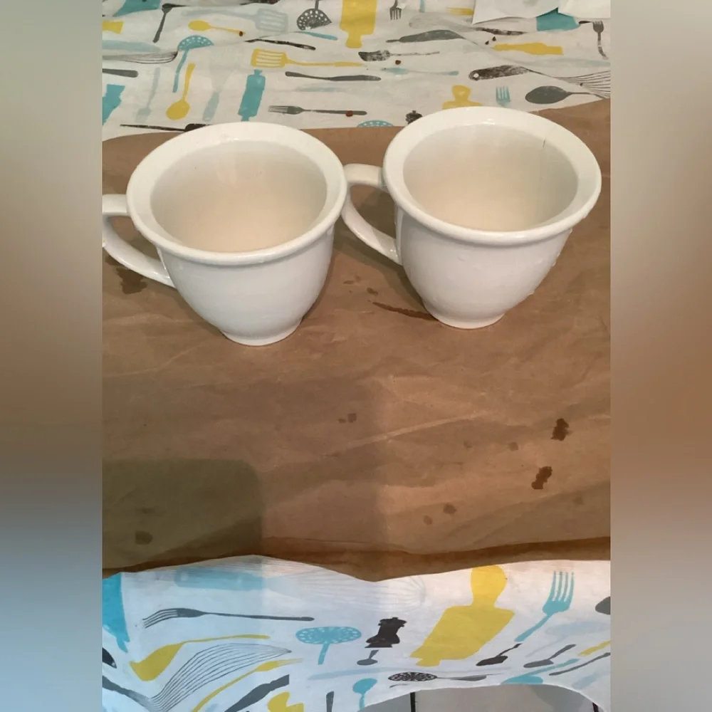 Pottery Barn 2 large cups /Mugs